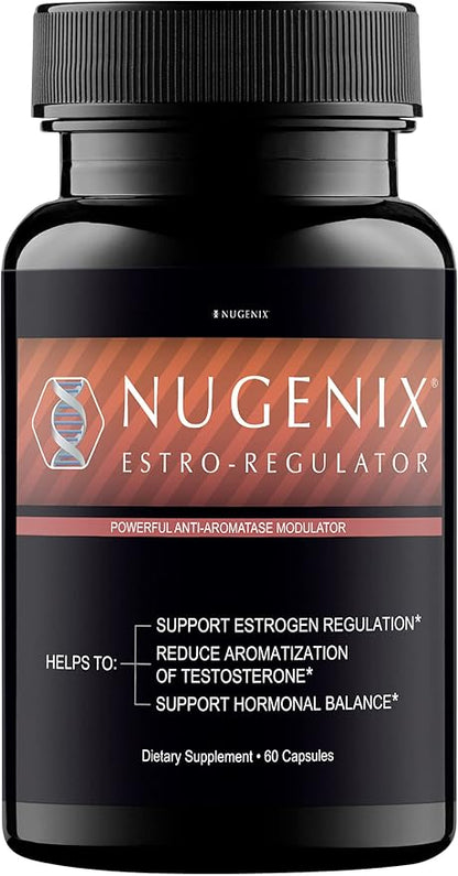 Nugenix Estro-Regulator - DIM Supplement, Estrogen Blocker for Men and Aromatase Inhibitor, Testosterone Booster - 60 Capsules