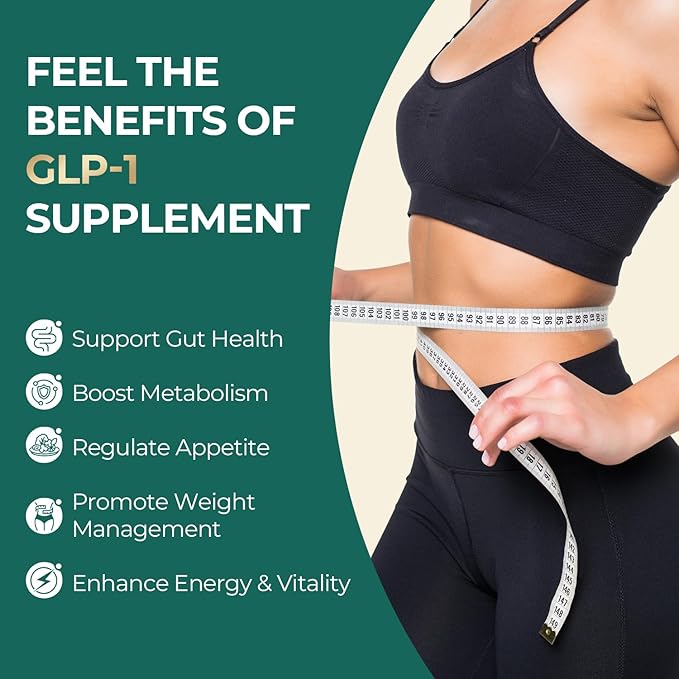 OxyEnergy GLP-1 Supplement Weight Loss Pills for Women & Men, GLP-1 Appetite Suppressant with Akkermansia Probiotic, Metabolism & Gut Health Booster, Vegan, Gluten-Free, Non-GMO, 60 Capsules