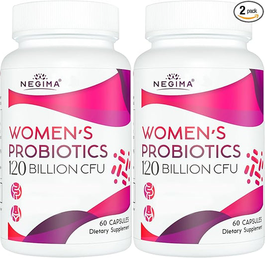 Negima Menopause Supplements for Women, 120 Billion CFUs Probiotics for Women, 13-in-1 Herbs & Botanicals Complex, for Hormone Menopause, Hot Flashes, Night Sweats, Mood Swings, Sleep - 120 Capsules