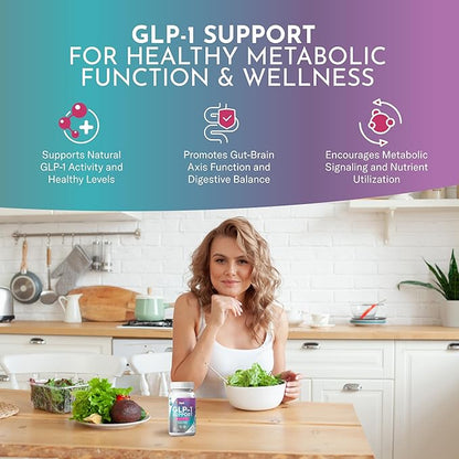 GLP-1 Support Supplement for Weight Loss - 32-in-1 with Probiotics for Fat Burn Boost Metabolism & Gut Health - Natural Daily Oral GLP1 Support for Women & Men - Vegan Gluten Free