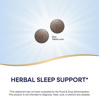Nature's Way Valerian Nighttime Premium Blend, Herbal Sleep Support Supplements*, 320 mg of Valerian Extract per 2-tablet serving, Gluten-Free, 100 Tablets (Packaging May Vary)