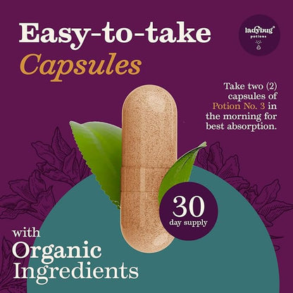Organic Mood Pills - 60 Capsules Organic Ashwagandha Supplements for Women and Men, Ashwagandha Root Capsules with Cordyceps, Holy Basil & Rhodiola, Reduce Stress, Boosts Mood and Cognitive Function