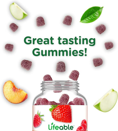 Lifeable Sugar Free Elderberry Gummies for Kids with Vitamin C and Zinc | Kids Immune Support Supplement | Great Tasting Elderberry Gummies | Vegan, Non GMO, Kosher Gluten Free | 60 Gummies