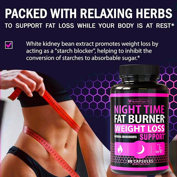 (2 Pack) Night Time Weight Loss Pills for Women - Advanced Weight Loss Supplement - Fat Burners for Women - Diet Pills that Work Fast - Belly Fat Burner - Appetite Suppressant - Made in USA
