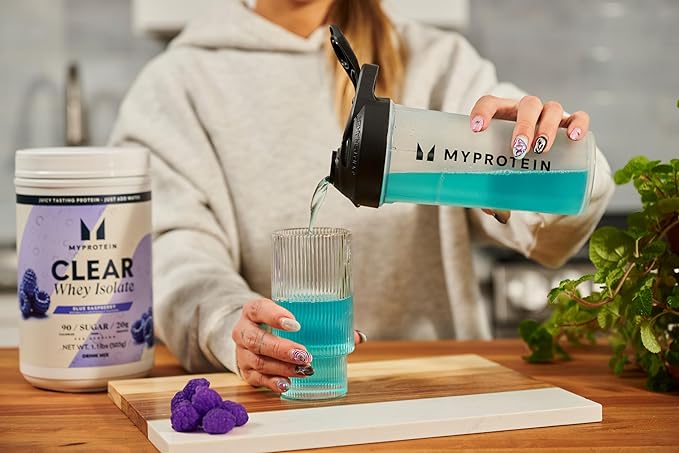 Myprotein Clear Whey Isolate Protein Powder, 20 Servings (1.1lbs) Blue Raspberry, 20g Protein per Serving, Naturally Flavored Drink Mix, Daily Protein Intake for Superior Performance