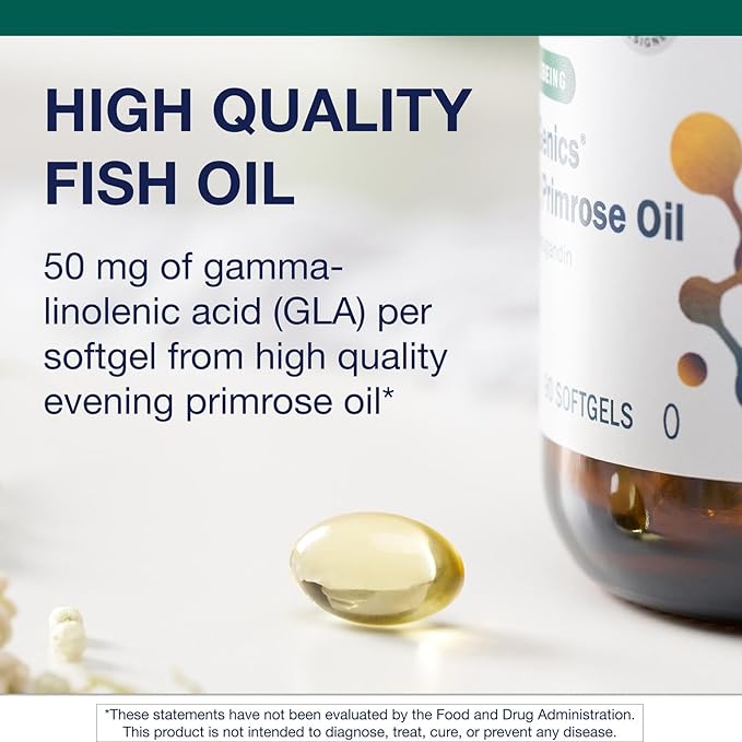 Metagenics OmegaGenics Evening Primrose Oil - 419 mg Omega-6 with 50 mg GLA - Supports Skin, Hormonal, PMS, Menopause & Immune Health* - Non-GMO, Gluten-Free - GMP Certified Facility - 90 Softgels