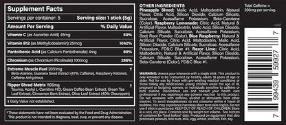 JNX SPORTS The Ripper! Fat Burner for Men & Women – Shredding Thermogenic Fat Burner, Pre-Workout & Appetite Suppressant – Sample Variety Pack 5 x 5g Sticks