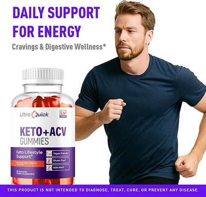 LIVORKA (5 Pack) Ultra Quick Keto ACV Gummies, UltraQuick KetoACVGummies 1050MG, UltraQuickKeto Plus ACV Gummys Support, UltraQuickKeto, UltraQuickKetoPlus Gummy, 300 Gummies for 5 Months