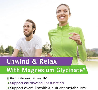 Innate Vitality Magnesium Glycinate 500mg | 70mg Elemental Magnesium Supplement - High Absorption, Non Buffered, Non-GMO & No Gluten - Vegan - Nerve Health - 120 Capsules (Pack of 2)