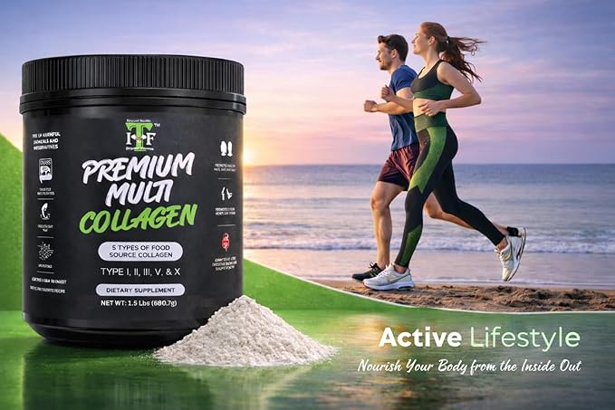 Multi Collagen Peptides Powder Unflavored - 5 Types Multi Collagen Complex (I, II, III, V, X) - Grass Fed Hydrolyzed Powder Collagen for Hair, Skin, Nails, Joints & Gut Health - 30 Servings