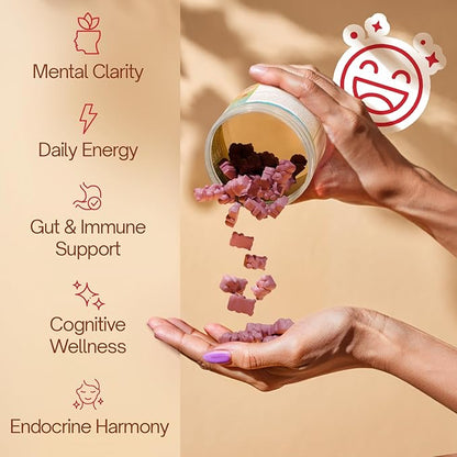 150 Sea Moss Gummies | 9-in-1 Formulation with Irish Sea Moss, Ashwagandha, Burdock, Elderberry, Bladderwrack, Maca, Zinc, B12 | Energy & Immune Support | Strawberry Flavor Vegan Gummies