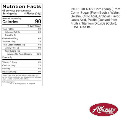 Albanese World's Best Gummi Watermelon Rings | 4.5lbs of Candy | Gluten Free, Fat Free, Soft and Chewy Gummy Rings | Perfect for Parties, Baking with Kids, and On The Go Snacking