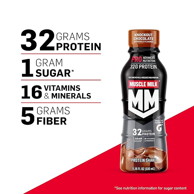 Muscle Milk Pro Series Shake,Cookies 'n Creme,11.16 Fl Oz Bottles,(Pack of 24)