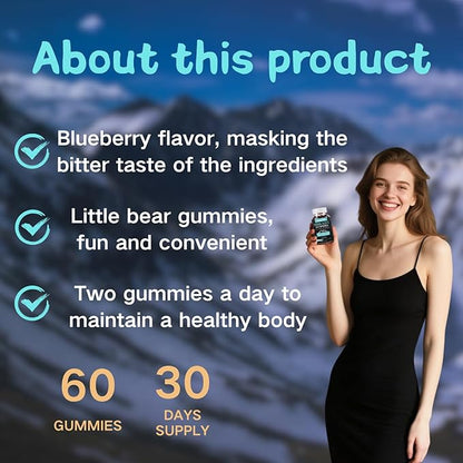 Shilajit for Man,Woman & Kid.Himalayan Gold Shilajit Gummies.1000mg Shilajit,200mg Ashwagandha,200mg Chaga,100mg Ginseng,100mg Saw Palmatto,60mg Black Seed Oil