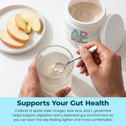Project AD Life Good Morning Detox and Performance Drink, Naturally Flavored and Formulated with L-GLutamine, Apple Cider Vinegar, and Aloe Vera (24 Servings, Iced Tea)