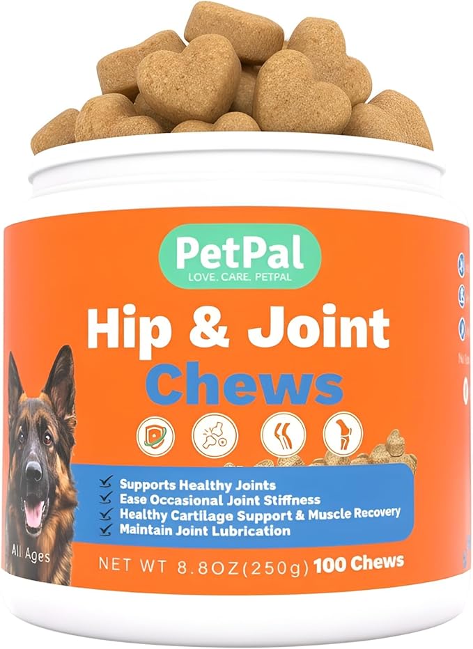 Healthy Dog Treat, Soft Training chew, Support Hip and Joint Health with Glucosamine, Chondroitin Sulfate & MSM, Mobility, Cartilage & Joint Stiffness Relief Supplement, 100 Count