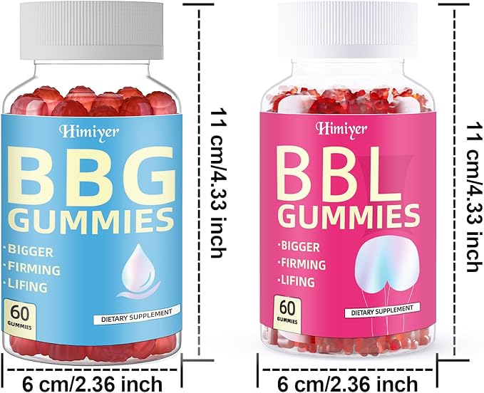 Himiyer BBG & BBL Gummies Combo – Daily Herbal Nutrition Support Gummies for Women, 60 Gummies Each, Dietary Supplement