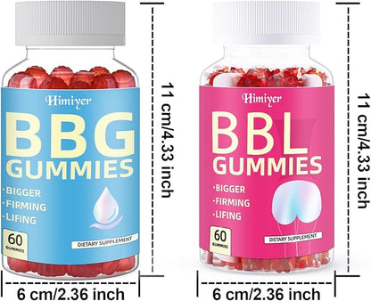 Himiyer BBG & BBL Gummies Combo – Daily Herbal Nutrition Support Gummies for Women, 60 Gummies Each, Dietary Supplement