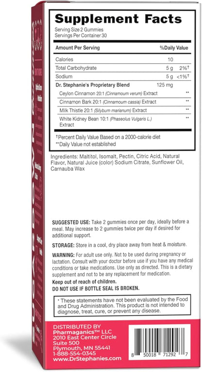 Dr. Stephanie’s SugarDown Gummies – 2 Pack - Ceylon & Cassia Cinnamon Supplement