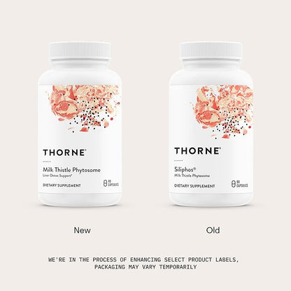 THORNE - Milk Thistle Phytosome (Formerly Siliphos) - Botanical Extract Complex for Antioxidant and Liver Support* - Third-Party Certified - Gluten, Dairy & Soy-Free - 90 Capsules