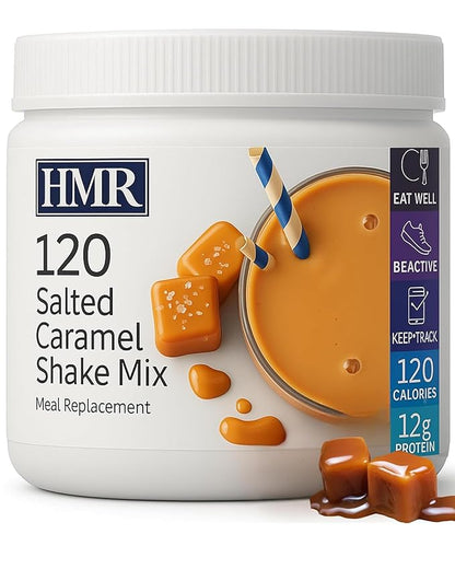 HMR 120 Shake Meal Replacement Powder | Salted Caramel Shake Mix to Support Healthy Weight Loss | 12g of Protein | Nutritional Drink | Low Calorie Food | 12 Servings