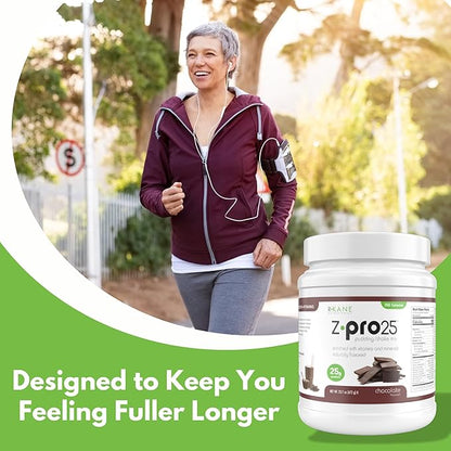 Z-Pro25 Protein Powder, 23.7 oz, 16 Servings – 25g Casein & Whey Blend – Low-Carb, High-Protein Meal Replacement Shake – Muscle Recovery & Weight Management - 21 Vitamins & Minerals – Chocolate