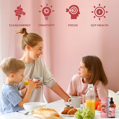 Kids Liquid Botanical Drops – Natural Blend with Prebiotics, Chamomile, Ginger & Elderberry – Sugar-Free, Alcohol-Free, Non-GMO – 2 fl oz