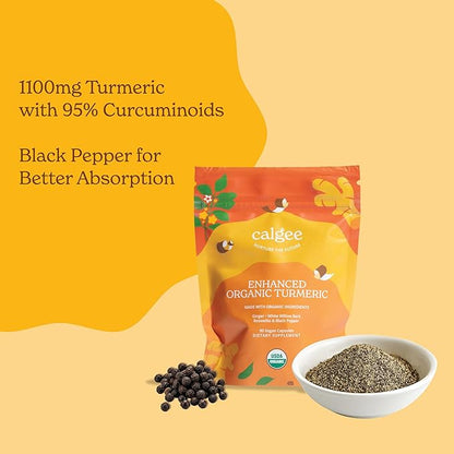 Premium 5-in-1 1100mg Turmeric Curcumin with Black Pepper for Maximized Bioavailability, Plus Boswellia & White Willow. USDA Organic Joint Support, Made in the USA and 3rd Party Tested. 90 Ct.