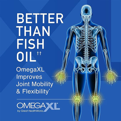 OmegaXL Joint Support Supplement - Natural Muscle/Immune Support, 60 Softgels (2 Pack) & VitaminXL D3 High Potency Daily Vitamin D 5000 IU 125mcg Supplement (30 Softgels)