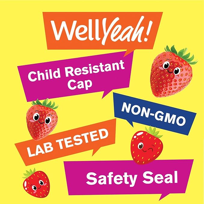 WellYeah Probiotics for Kids Gummies 2 Pack -10 Billion CFU -for Gut Health, Immune Health and Digestive Support -Berry Flavor Chewable Supplement -Vegetarian, Non GMO - 60 Gummies