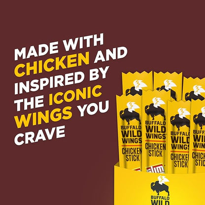 Slim Jim Chicken Sticks, Buffalo Wild Wings Honey BBQ Seasoned, 7g Protein per Serving, Snack Size, Easter Basket Stuffer for Men, 0.28 oz. (14 Count)