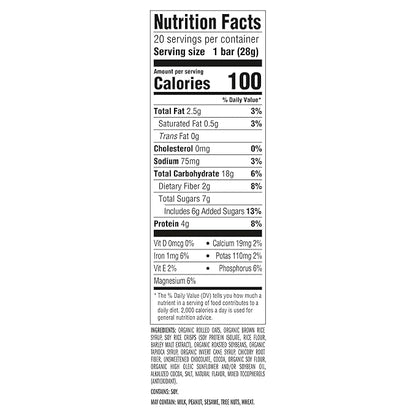 CLIF BAR Minis - Chocolate Brownie Flavor - Made with Organic Oats - 4g Protein - Non-GMO - Plant Based - Snack-Size Energy Bars - 0.99 oz. (20 Pack)