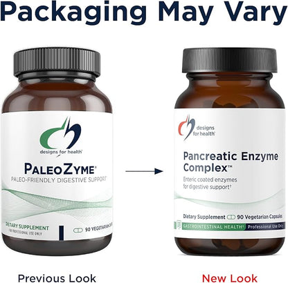 Designs for Health Pancreatic Enzymes Complex - Digestive Enzymes + Bromelain Supplement - Support Digestion + Gut Health - Delayed Release Capsule with Pancreatic Enzyme, Ox Bile (90 Capsules)