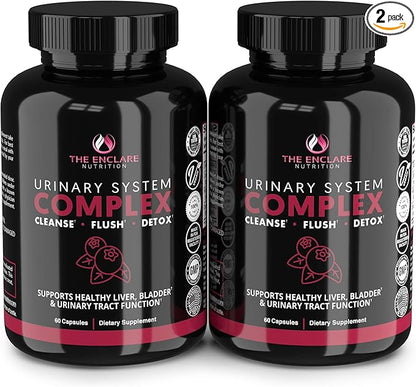 THE ENCLARE NUTRITION D Mannose Capsules|1000mg with Cranberry Pills for Women & Men, Hibiscus & Dandelion. Fast-Acting Urinary Tract Health, Bladder Control, Liver Support, Kidney Cleanse & Detox(2)