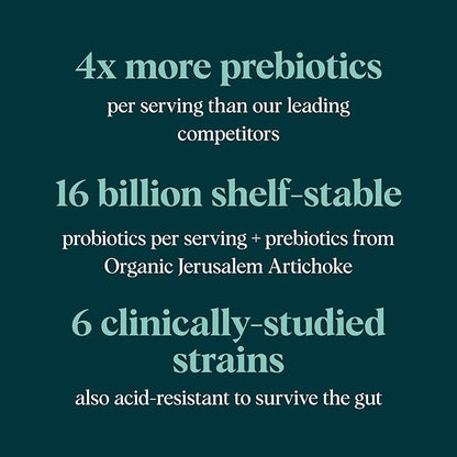 Ora Organic Probiotics with Prebiotics for Digestive Health 16 Billion CFU - Trust Your Gut - Strains - Acidophilus Lactobacillus Breve Bifidum Lactis