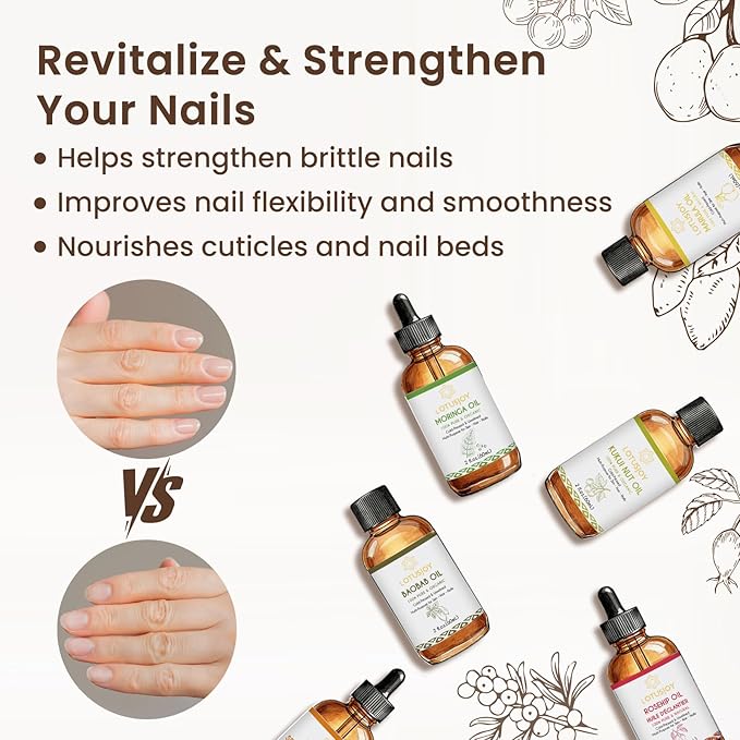 Evening Primrose Oil for Skin Hair Nails, 100% Pure & Natural Carrier Oil, Cold-Pressed & Unrefined, Multi-Purpose Body Oil, 2 Fl Oz