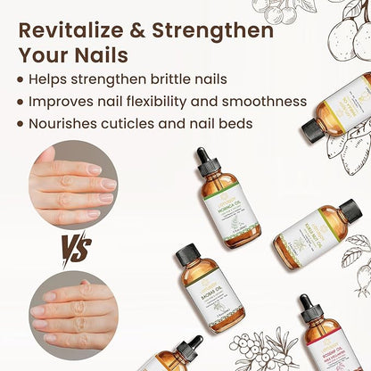 Evening Primrose Oil for Skin Hair Nails, 100% Pure & Natural Carrier Oil, Cold-Pressed & Unrefined, Multi-Purpose Body Oil, 2 Fl Oz