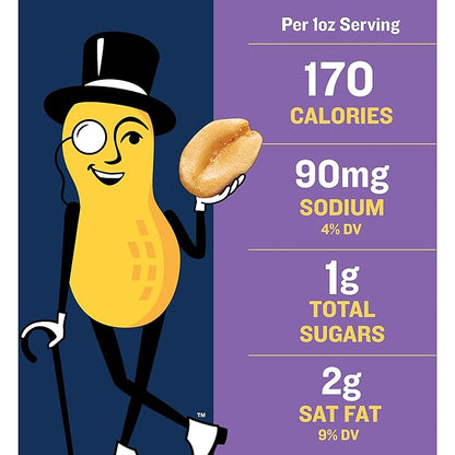 PLANTERS Salted Mixed Nuts, Peanuts, Almonds, Cashews, Brazil Nuts and Pecans, Party Snack, Plant-Based Protein, Quick Snack for Adults, After School Snack, Bulk Nuts, Kosher, 56oz Canister