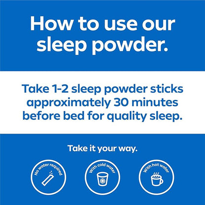 Dream Water Sleep Aid Powder; Melatonin 5mg, GABA, 5-HTP; Natural Flavors; Helps You to Fall Asleep, Fast, and Wake Refreshed; Snoozeberry, 30-Count.
