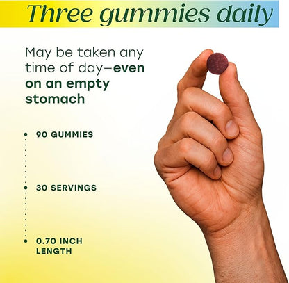 MegaFood Men’s Whole Body Multivitamin Gummies - Multivitamin For Men - Vitamin C, Magnesium Citrate, Vitamin D3, Methylated B12 & Zinc - Muscle, Brain, Heart, Immune Support - 90 Gummies, 30 Servings