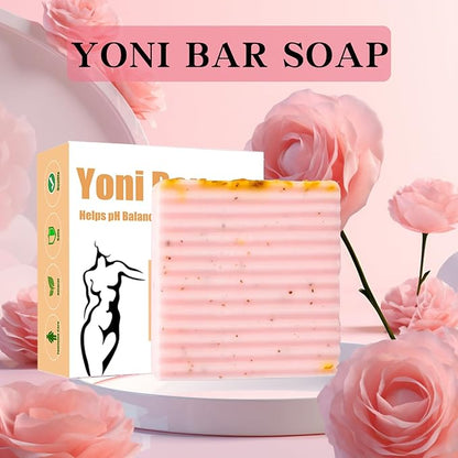 2pcs Yoni Bar Soap – Natural Feminine Soap Bar for pH Balance Handmade, Yoni Wash Odor Control & Hydration | Organic Herbal Ingredients | Gentle Effective Daily Intimate Cleanser