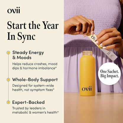 Ovii Ovarian Support for Women: Hormonal & Metabolic Balance - 40:1 Myo-Inositol + Reducose® + Vitamin D + Biotin - Supports Cycle Regularity & Healthy Ovulation & Healthy Metabolism, 30 Ct