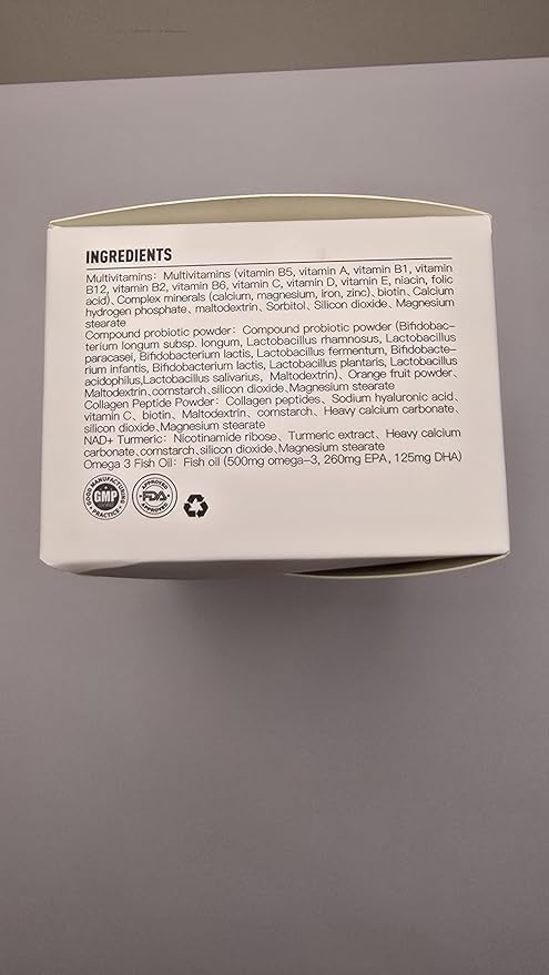 Natener 6 in 1 Women Vaginal Probiotics, 80B CFU Lactobacillus + 800mg Omega-3 + 250mg NAD+ + 179.5mg Vitamin C Promote Healthy Vaginal Odor & Vaginal Flora
