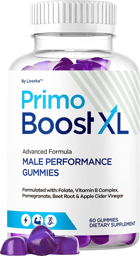 Primo Boost XL Gummies - Official PrimoBoost XL Advanced Premium Supplement for Men Support - Maximum Strength, Natural Primo BoostXL for Overall Health & Wellness, 60 Gummies for 1 Month