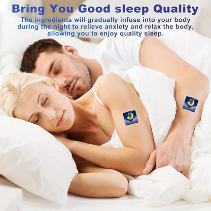 Sleep Patches for Adults Extra Strength, Sleep Patch with Melatonin & Valerian, All-Natural Deep Sleep Support Patches for Women & Men