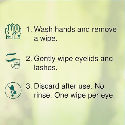 200 PCs Tea Tree Eyelid Wipes – Cleaning Eye Wipes for People with Dry Eyes – Gentle Eyelid Cleanser with Hyaluronic Acid, Chamomile and Aloe – Individually Wrapped & Biodegradable - 2 pack