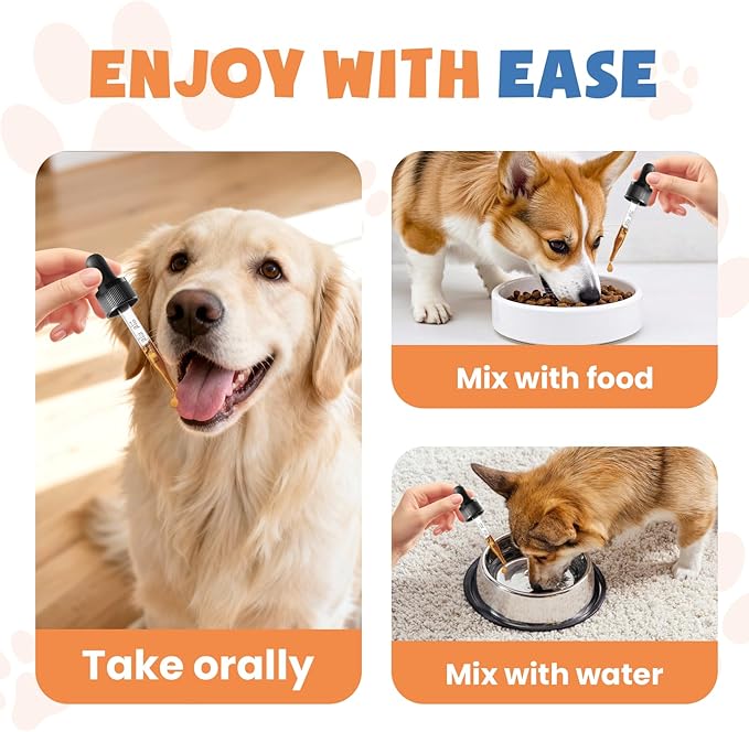 Collagen for Dogs,4.22oz (120ml) Liquid Collagen for Dogs,Enhances Joint Support,Flexibility,Cartilage and Mobility,Relieves Itching in Allergic,Liquid Drops Suitable for Cats and No Side Effects