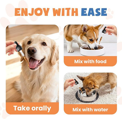 Collagen for Dogs,4.22oz (120ml) Liquid Collagen for Dogs,Enhances Joint Support,Flexibility,Cartilage and Mobility,Relieves Itching in Allergic,Liquid Drops Suitable for Cats and No Side Effects
