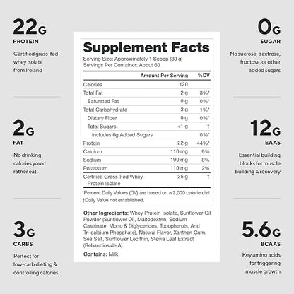 LEGION Whey+ Protein Whey Isolate from Grass Fed Cows (Birthday Cake, 60 Servings) - Whey Protein Isolate Powder Low Calorie, Non-GMO, Sugar Free, Lactose and Gluten Free, All Natural Protein Powder