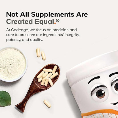 Codeage Fermented Digestive Enzymes Supplement - 14 Digestive Enzymes, Probiotics, Prebiotics, Fermented Botanicals, Plant-Based Multi Pancreatic Enzymes - 1 Capsule a Day - 30 Capsules